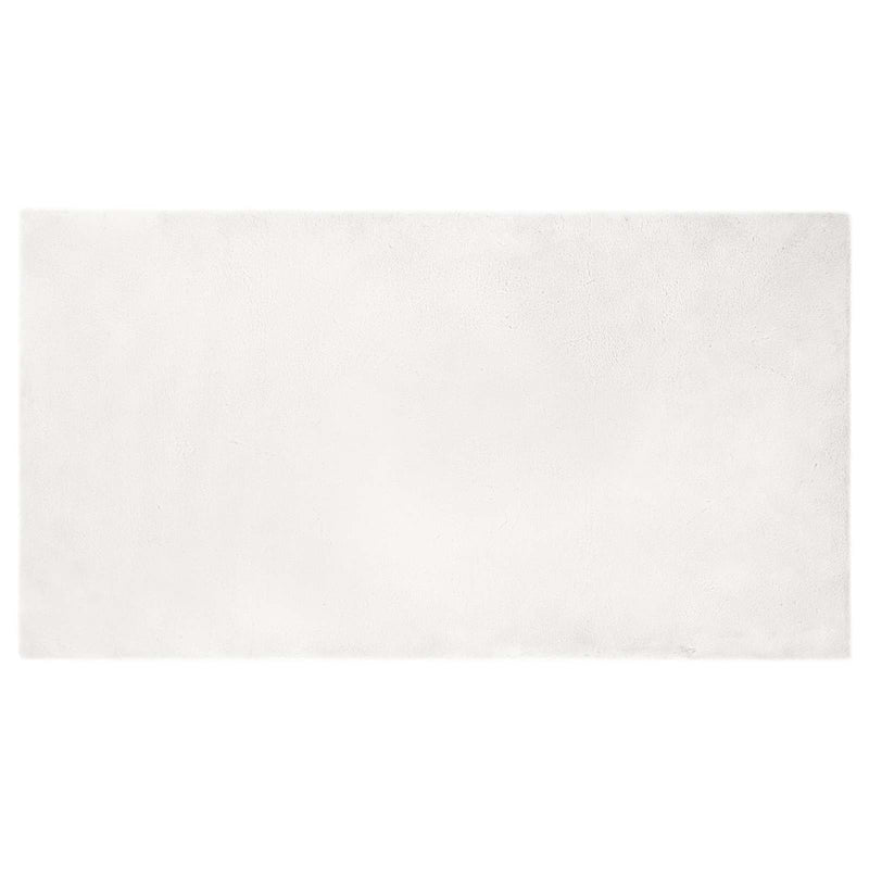 Load image into Gallery viewer, Vidaxl nep konijnenbont tapijt olite wit 80 x 150 cm polyester
