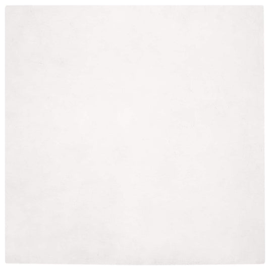 Vidaxl nep konijnenbont tapijt olite wit 240 x 240 cm polyester