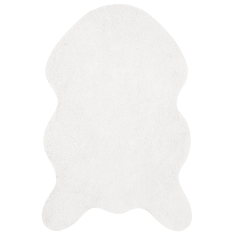Load image into Gallery viewer, Vidaxl nep konijnenbont tapijt olite wit 60 x 90 cm polyester
