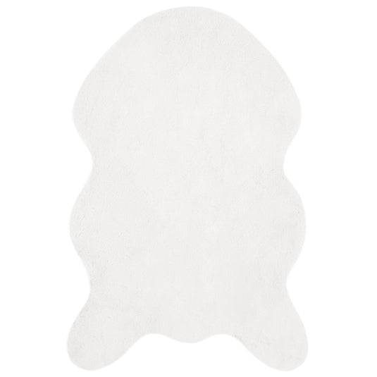 Vidaxl nep konijnenbont tapijt olite wit 80 x 120 cm polyester