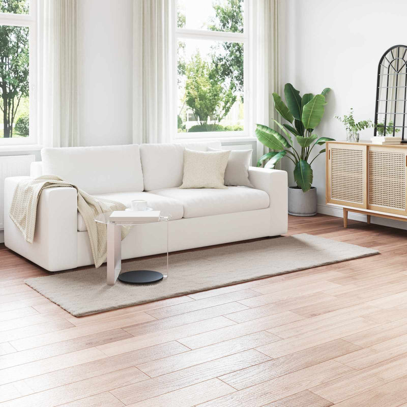 Load image into Gallery viewer, Vidaxl nep konijnenbont tapijt olite beige 80 x 250 cm polyester
