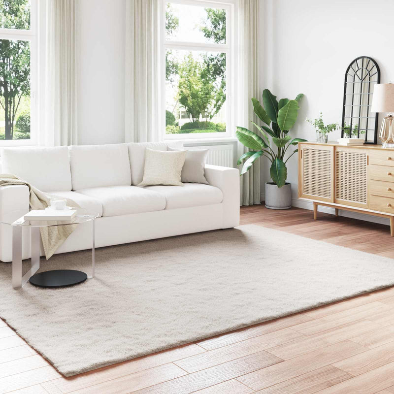 Load image into Gallery viewer, Vidaxl nep konijnenbont tapijt olite beige 200 x 280 cm polyester
