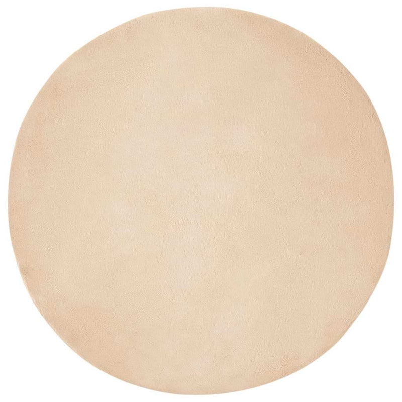 Load image into Gallery viewer, Vidaxl nep konijnenbont tapijt olite beige ø 100 cm polyester
