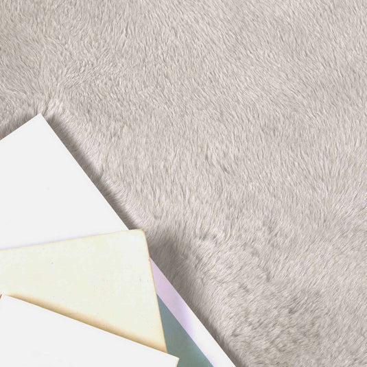 Vidaxl nep konijnenbont tapijt olite beige ø 100 cm polyester