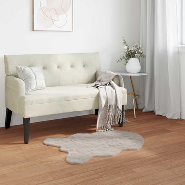 Vidaxl nep konijnenbont tapijt olite beige 50 x 80 cm polyester