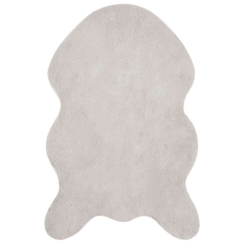 Load image into Gallery viewer, Vidaxl nep konijnenbont tapijt olite beige 50 x 80 cm polyester
