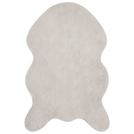 Vidaxl nep konijnenbont tapijt olite beige 80 x 120 cm polyester
