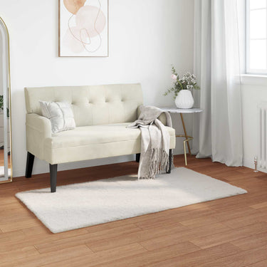 Vidaxl nep konijnenbont tapijt olite crème 60 x 110 cm polyester