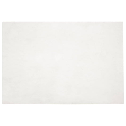 Vidaxl nep konijnenbont tapijt olite crème 140 x 200 cm polyester