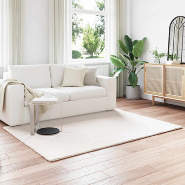 Vidaxl nep konijnenbont tapijt olite crème 160 x 230 cm polyester
