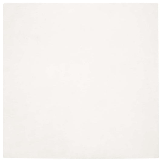 Vidaxl nep konijnenbont tapijt olite crème 160 x 160 cm polyester