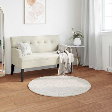Vidaxl nep konijnenbont tapijt olite crème ø 80 cm polyester