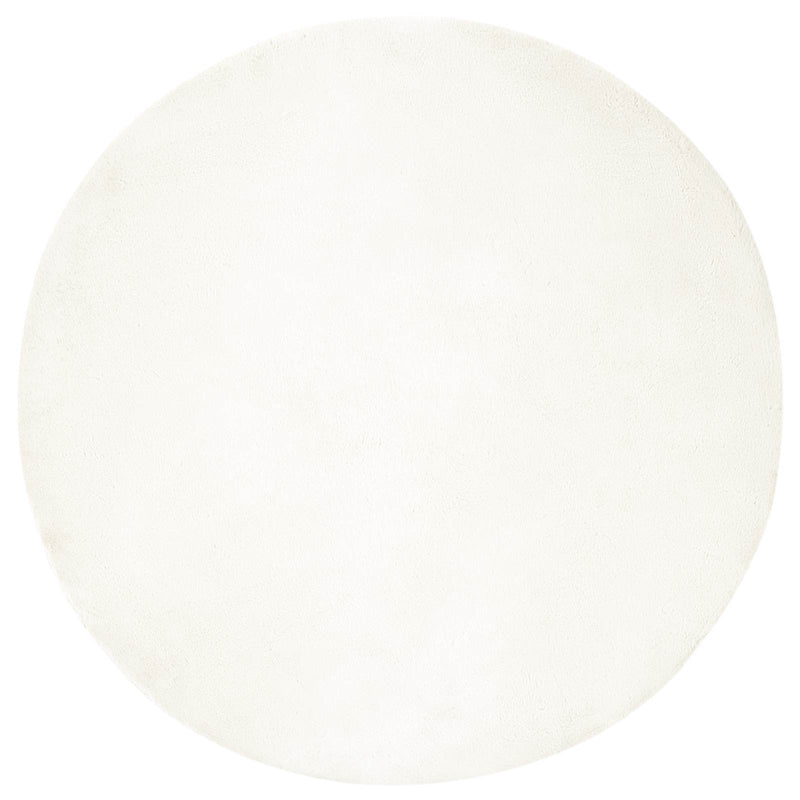 Load image into Gallery viewer, Vidaxl nep konijnenbont tapijt olite crème ø 80 cm polyester
