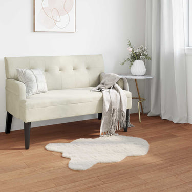 Vidaxl nep konijnenbont tapijt olite crème 50 x 80 cm polyester