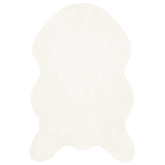 Vidaxl nep konijnenbont tapijt olite crème 60 x 90 cm polyester