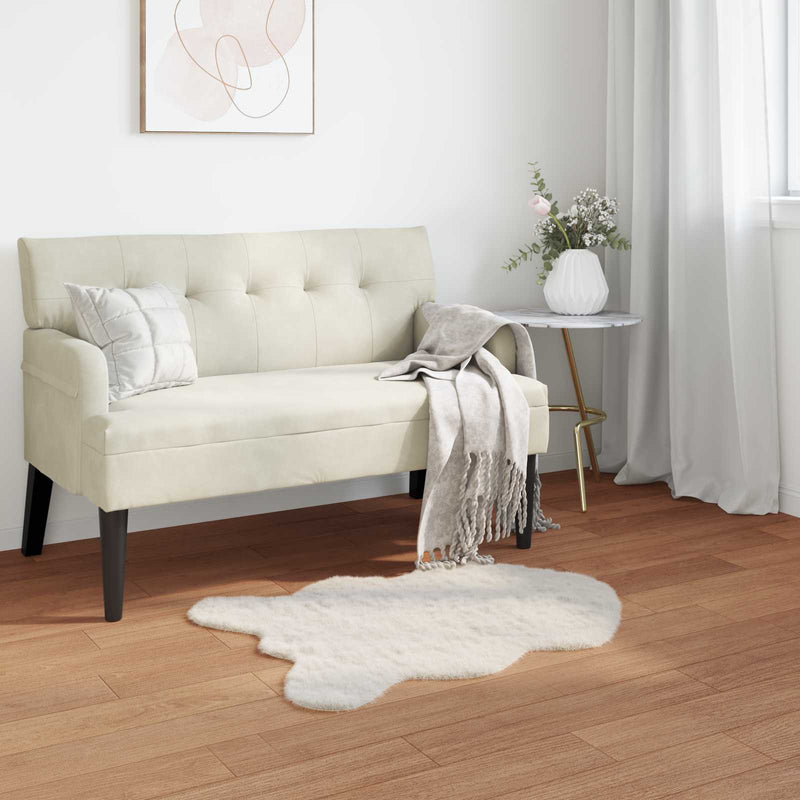 Load image into Gallery viewer, Vidaxl nep konijnenbont tapijt olite crème 80 x 120 cm polyester
