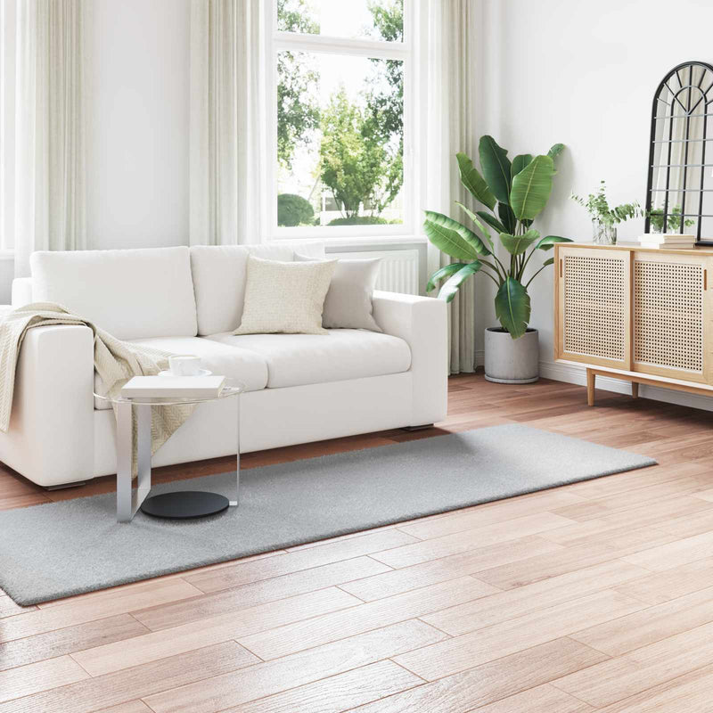 Load image into Gallery viewer, Vidaxl nep konijnenbont tapijt olite grijs 80 x 250 cm polyester
