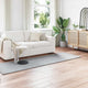Vidaxl nep konijnenbont tapijt olite grijs 80 x 250 cm polyester