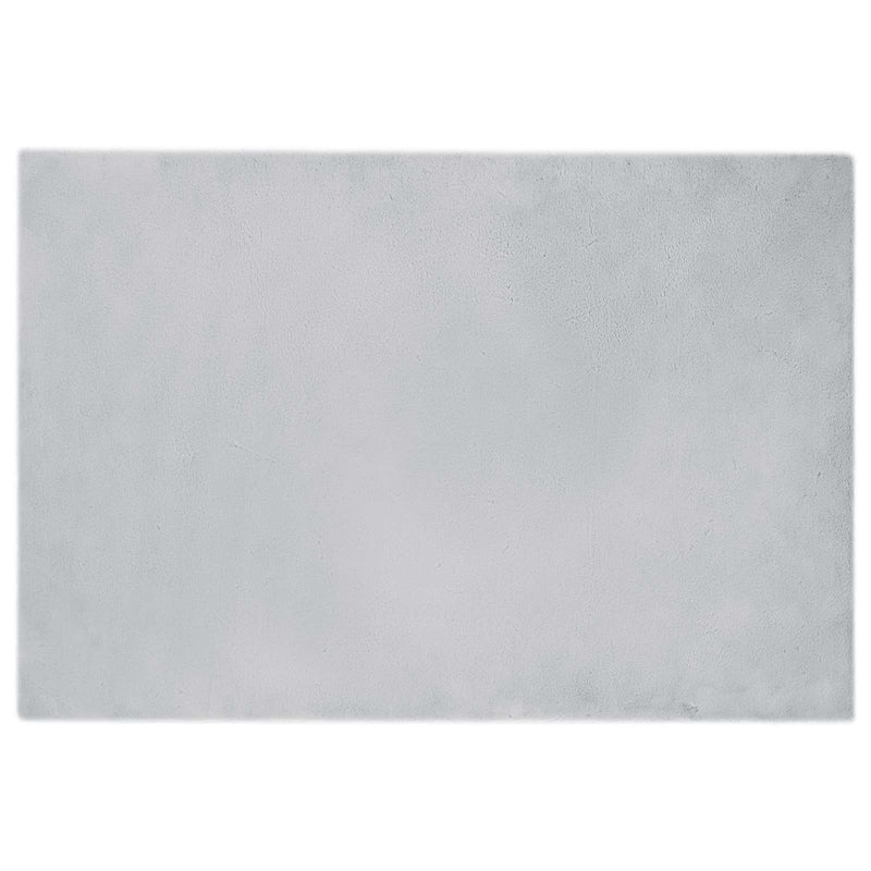 Load image into Gallery viewer, Vidaxl nep konijnenbont tapijt olite grijs 120 x 170 cm polyester
