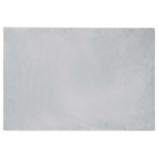 Vidaxl nep konijnenbont tapijt olite grijs 120 x 170 cm polyester