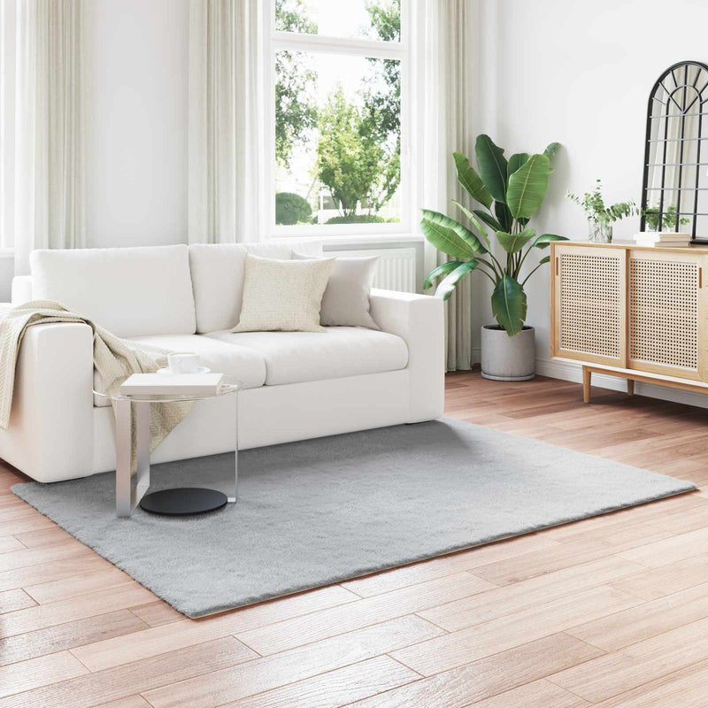 Load image into Gallery viewer, Vidaxl nep konijnenbont tapijt olite grijs 160 x 230 cm polyester
