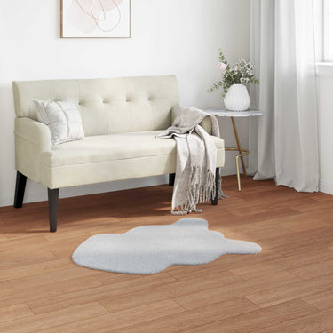 Vidaxl nep konijnenbont tapijt olite grijs 50 x 80 cm polyester