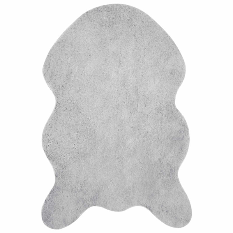 Load image into Gallery viewer, Vidaxl nep konijnenbont tapijt olite grijs 60 x 90 cm polyester
