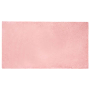 Vidaxl nep konijnenbont tapijt olite roze 60 x 110 cm polyester