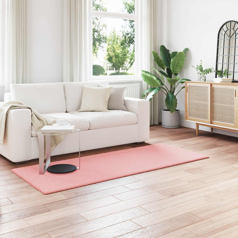 Load image into Gallery viewer, Vidaxl nep konijnenbont tapijt olite roze 80 x 200 cm polyester
