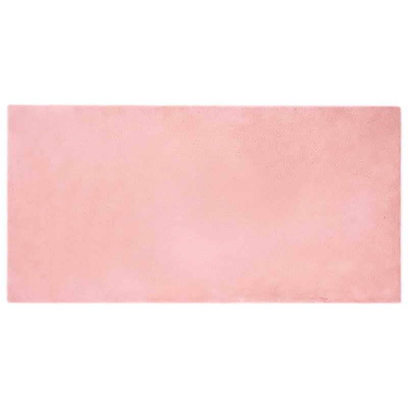 Load image into Gallery viewer, Vidaxl nep konijnenbont tapijt olite roze 100 x 200 cm polyester
