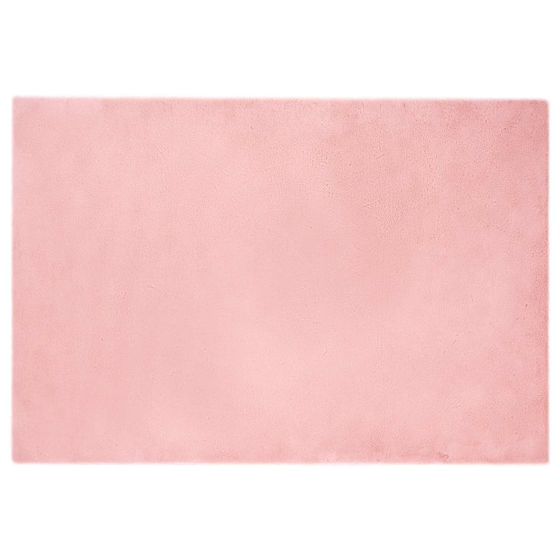 Load image into Gallery viewer, Vidaxl nep konijnenbont tapijt olite roze 120 x 170 cm polyester
