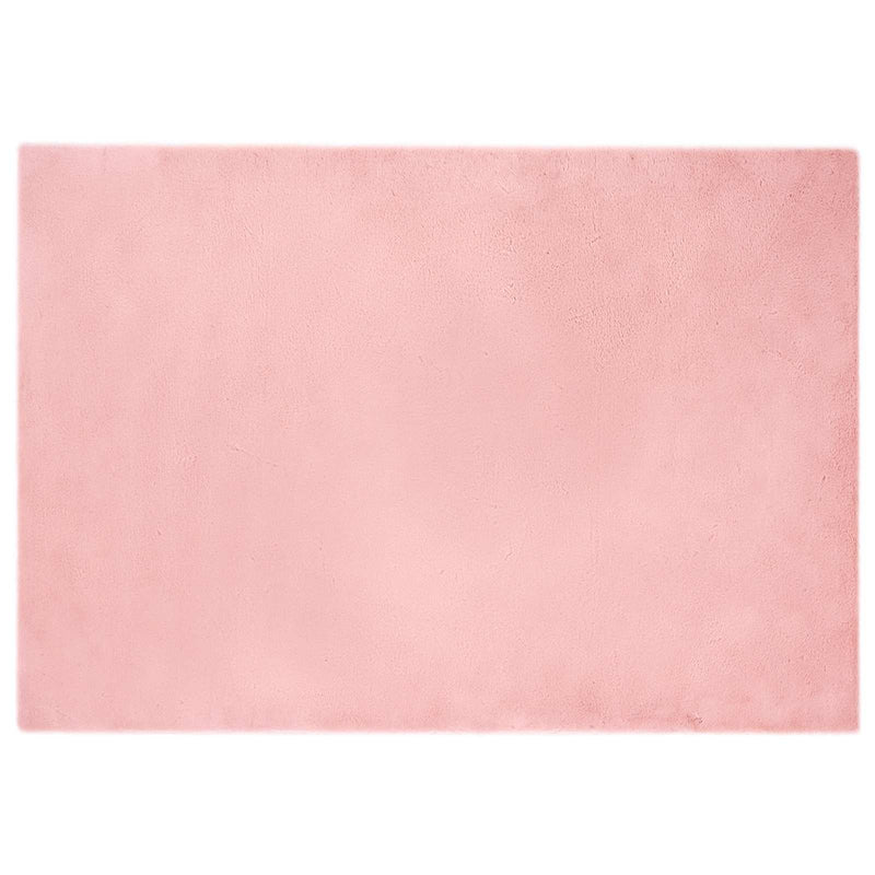 Load image into Gallery viewer, Vidaxl nep konijnenbont tapijt olite roze 140 x 200 cm polyester
