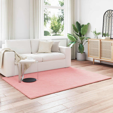Vidaxl nep konijnenbont tapijt olite roze 160 x 230 cm polyester