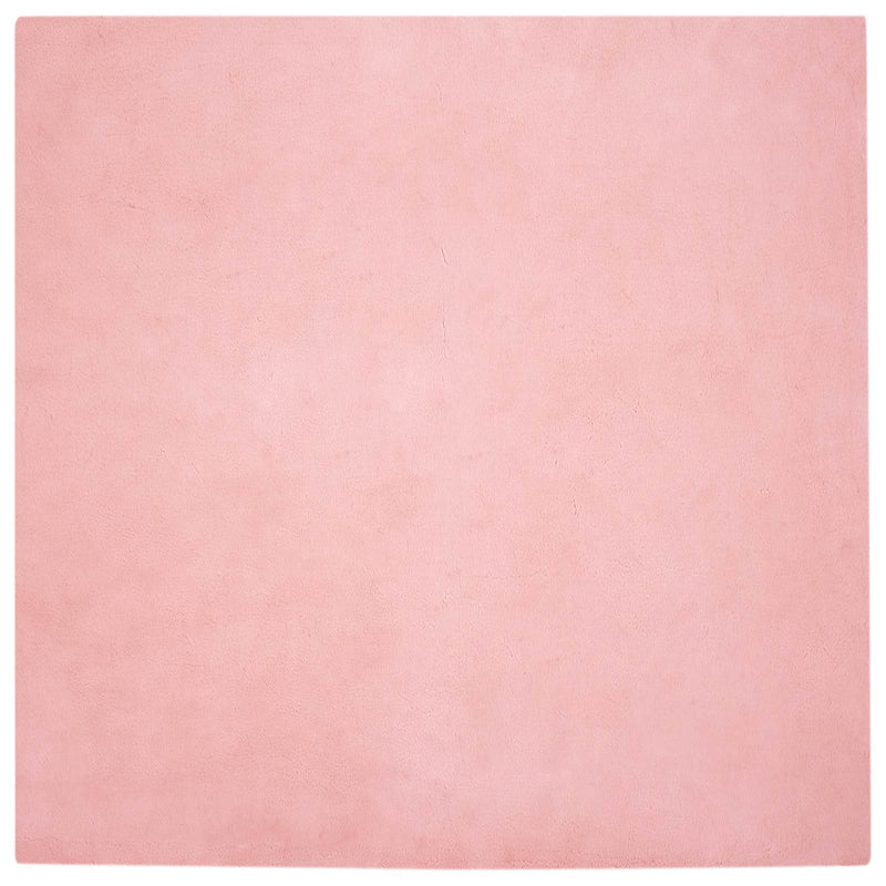 Load image into Gallery viewer, Vidaxl nep konijnenbont tapijt olite roze 240 x 240 cm polyester
