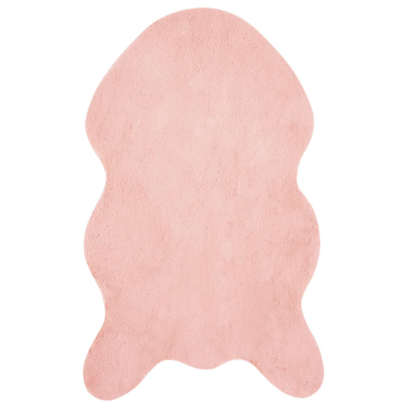 Load image into Gallery viewer, Vidaxl nep konijnenbont tapijt olite roze 50 x 80 cm polyester
