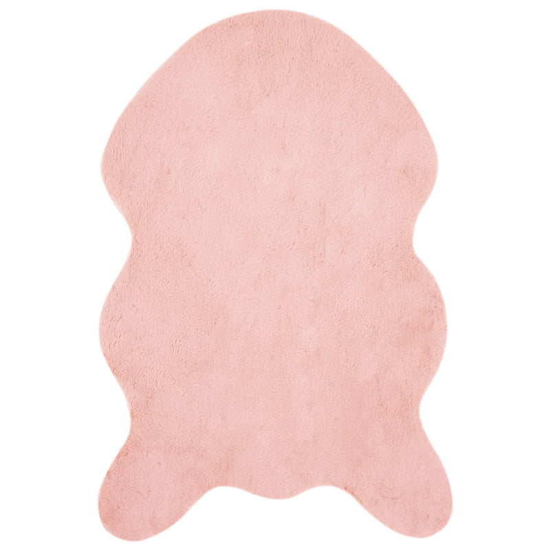 Load image into Gallery viewer, Vidaxl nep konijnenbont tapijt olite roze 80 x 120 cm polyester
