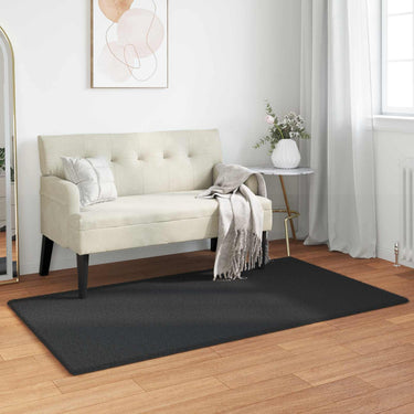 Vidaxl nep konijnenbont tapijt olite zwart 60 x 110 cm polyester