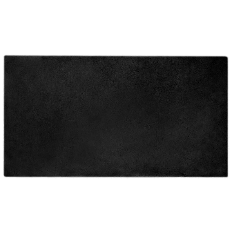 Load image into Gallery viewer, Vidaxl nep konijnenbont tapijt olite zwart 80 x 150 cm polyester
