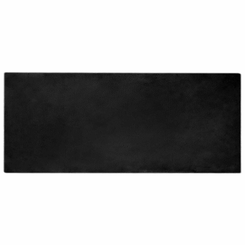 Load image into Gallery viewer, Vidaxl nep konijnenbont tapijt olite zwart 80 x 200 cm polyester
