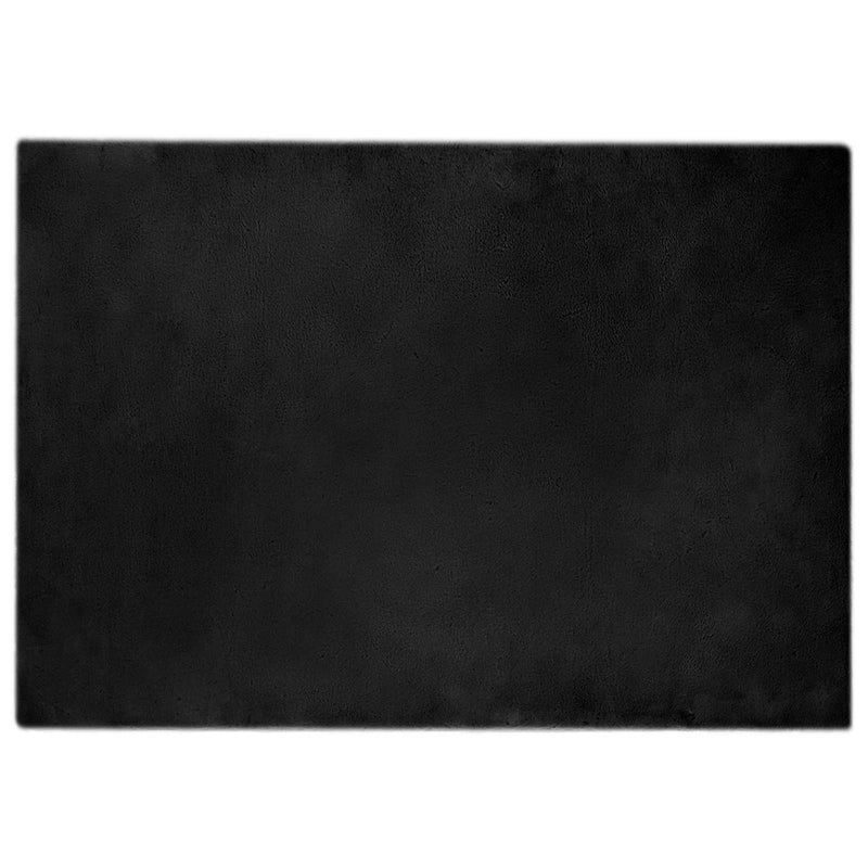 Load image into Gallery viewer, Vidaxl nep konijnenbont tapijt olite zwart 160 x 230 cm polyester
