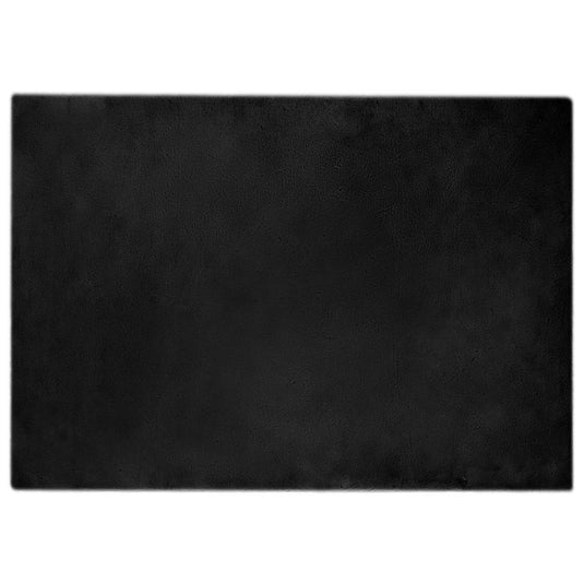 Vidaxl nep konijnenbont tapijt olite zwart 160 x 230 cm polyester
