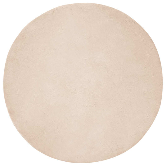 Vidaxl nep konijnenbont tapijt olite taupe ø 100 cm polyester