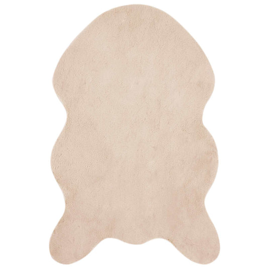 Vidaxl nep konijnenbont tapijt olite taupe 50 x 80 cm polyester