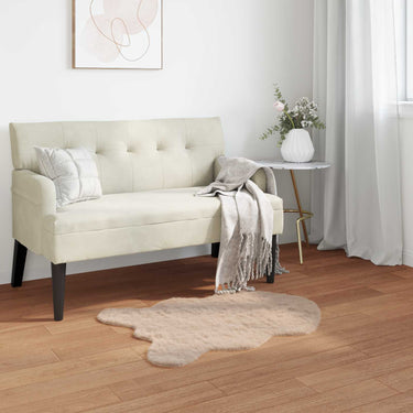Vidaxl nep konijnenbont tapijt olite taupe 60 x 90 cm polyester