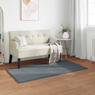 Vidaxl nep konijnenbont tapijt olite antraciet 60 x 110 cm polyester