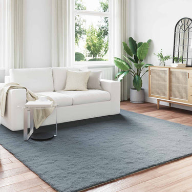 Vidaxl nep konijnenbont tapijt olite antraciet 240 x 240 cm polyester