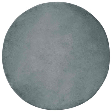 Vidaxl nep konijnenbont tapijt olite antraciet ø 80 cm polyester