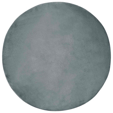 Vidaxl nep konijnenbont tapijt olite antraciet ø 200 cm polyester