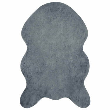 Vidaxl nep konijnenbont tapijt olite antraciet 50 x 80 cm polyester