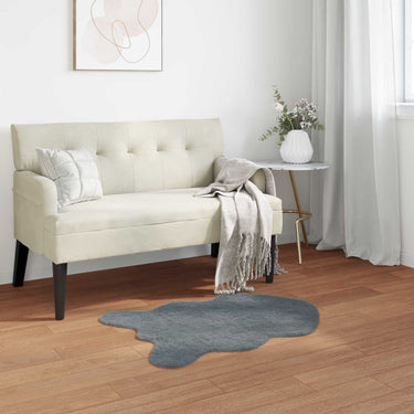 Vidaxl nep konijnenbont tapijt olite antraciet 80 x 120 cm polyester